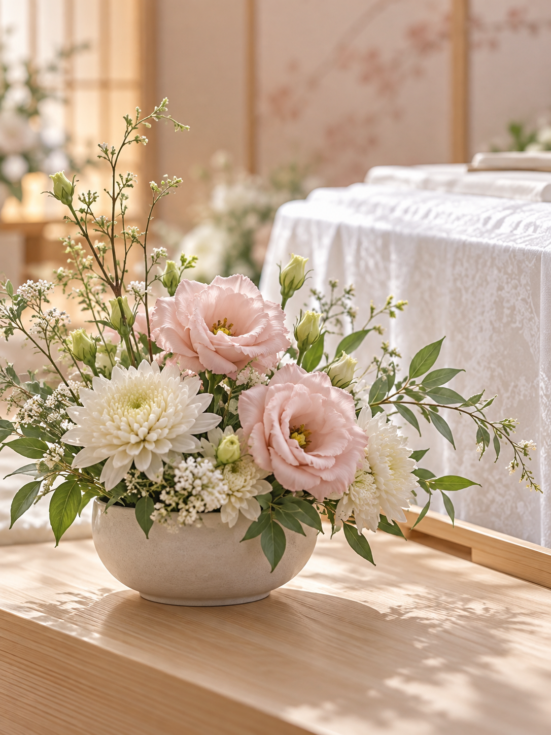 家族葬の花をイメージしたAI生成写真